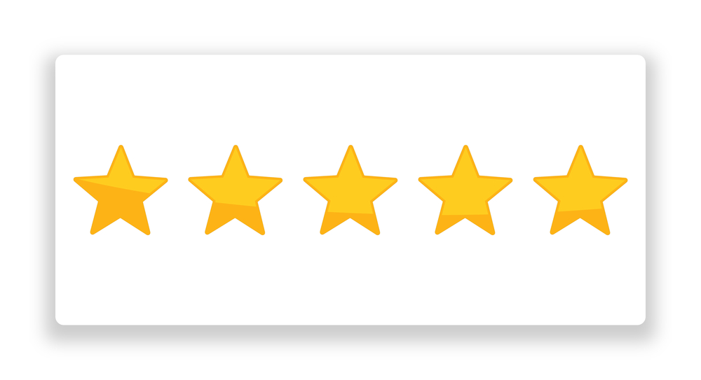 5-star review rating